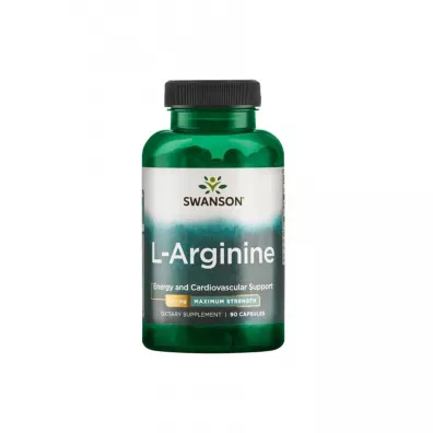 Swanson L-arginina forte 850mg Suplement diety 90 kaps.