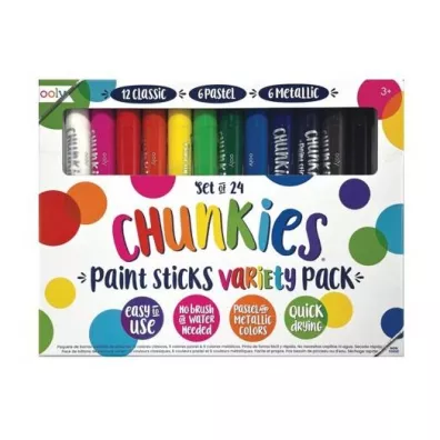 Kolorowe Baloniki Farby w kredce Chunkies Paint Sticks 24 szt.