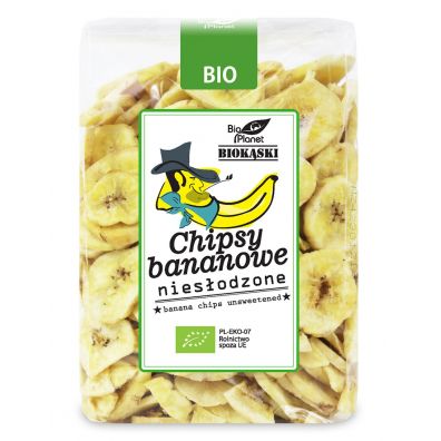Bio Planet Chipsy bananowe niesodzone 350 g Bio