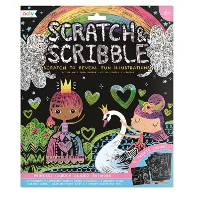 Kolorowe Baloniki Zdrapywanki Scratch & Scribble Ogr�d Ksi�niczki