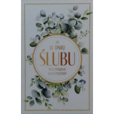 Art Nuvo Karnet �lub z�ocony, eukaliptus (13x20,5cm) S-0402