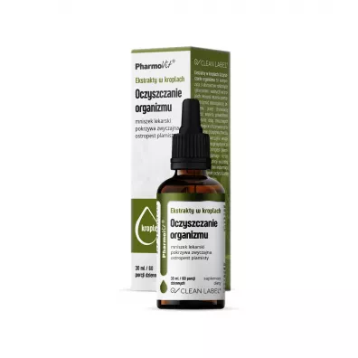 Pharmovit Clean label Ekstrakty w kroplach Oczyszczanie organizmu Suplement diety 30 ml