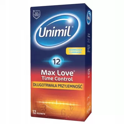 Unimil Max Love Time Control nawil�ane lateksowe prezerwatywy 12 szt.