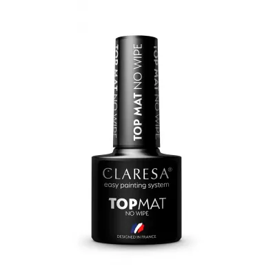 Claresa Top Matt No Wipe matowy top utwardzajcy do lakieru hybrydowego bez przemywania 5 g