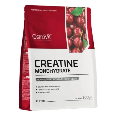 OstroVit Creatine Monohydrate - smak cherry suplement diety 300 g