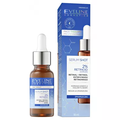 Eveline Cosmetics Serum Shot 2% Retinoid Kompleks bardzo silna kuracja na noc do twarzy 18 ml