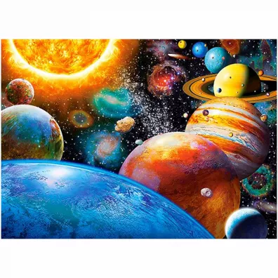 Puzzle 180 el. Planety i ich ksi�yce Castorland