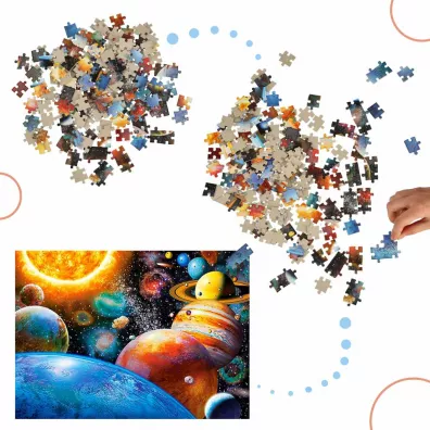Puzzle 180 el. Planety i ich ksi�yce Castorland