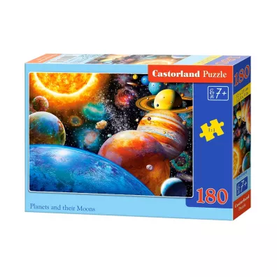 Puzzle 180 el. Planety i ich ksi�yce Castorland