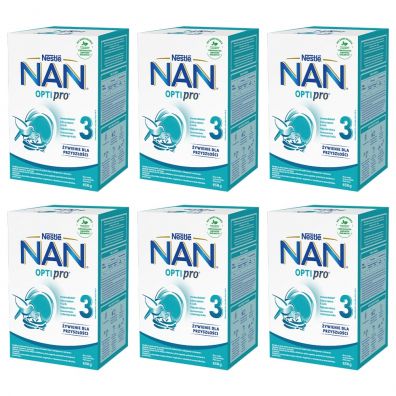 Nestle Nan Optipro 3 Junior Produkt na bazie mleka dla dzieci po 1. roku Zgrzewka 6 x 650 g