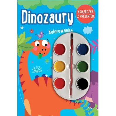 Dinozaury. Kolorowanka (ksi��eczka z prezentem - farbki)