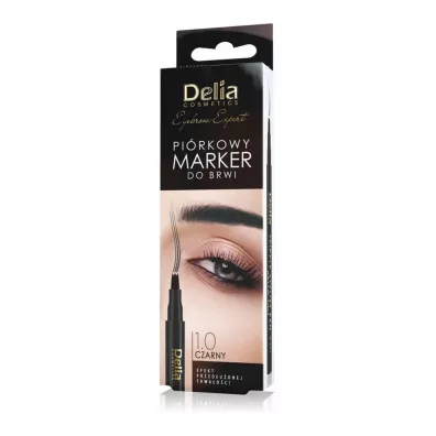 Delia Pi�rkowy marker do brwi 1.0 Czarny