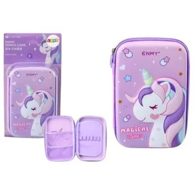 LeanToys Pi�rnik rzk�adany z jednoro�cem fioletowy 23x15cm