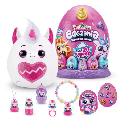 Rainbocorns Eggzania. Jajko z pluszowym jednoro�cem + 5 mini jajeczek Cobi