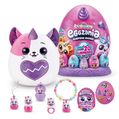 Rainbocorns Eggzania. Jajko z pluszowym jednoro�cem + 5 mini jajeczek Cobi
