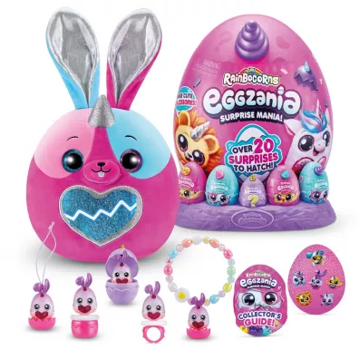 Rainbocorns Eggzania. Jajko z pluszowym jednoro�cem + 5 mini jajeczek Cobi