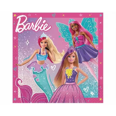 Procos Serwetki papierowe Barbie Fantasy 33x33cm