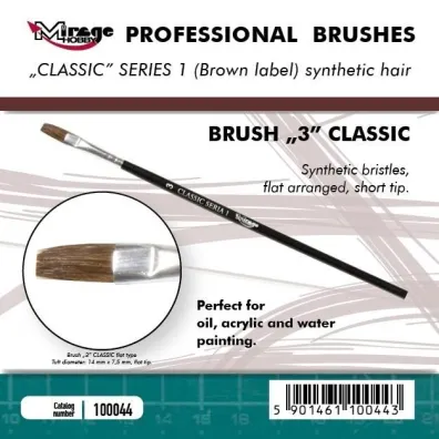 P�dzelek p�aski high quality classic rozm 3