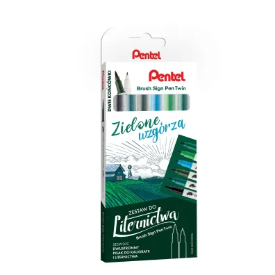 Pentel Zestaw do liternictwa Brush SESW30-ST6ZWPL 6 kolor�w