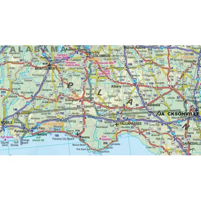 Usa laminowana mapa samochodowo-turystyczna 1:4 750 000