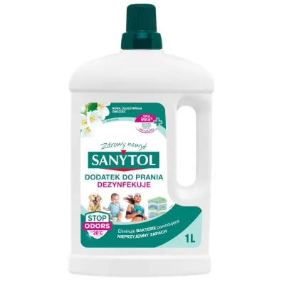 Sanytol Dezynfekuj�cy dodatek do prania o zapachu bia�ych kwiat�w (uszkodzone opakowanie) 1 l