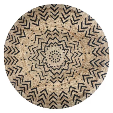 Okrgy dywan jutowy 120 cm wzr 1