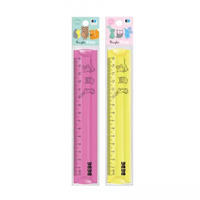 Interdruk Linijka Flexi Pastel BEBE Friends 15 cm
