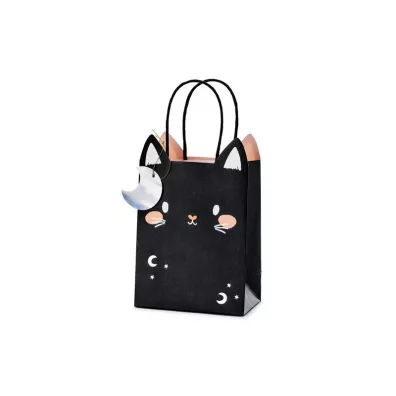 PartyDeco Torebka na prezenty Kot mix 8x14x18cm