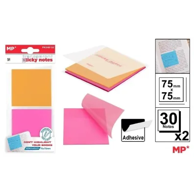 Mp Main Paper Karteczki samoprzylepne przezroczyste 75x75mm 60 szt.
