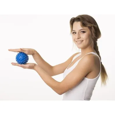 Tullo Fizjo Spiky Massage Pi�ka rehabilitacyjna ��ta 7,6 cm