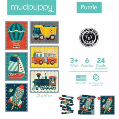 Puzzle Patyczki rodki transportu 3+ Mudpuppy