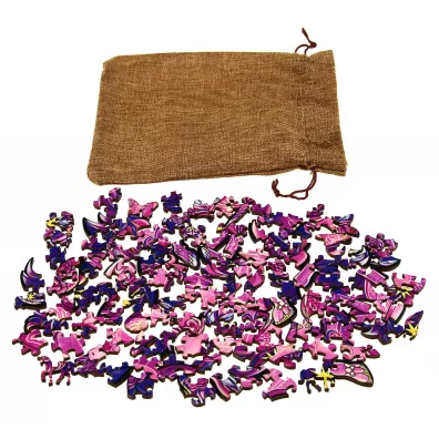 Puzzle drewniane kolorowe 110 el. Jednoro�ec Eureka 3D