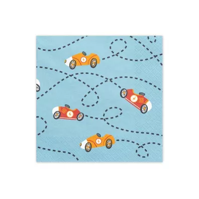 PartyDeco Serwetki Autka 33x33cm
