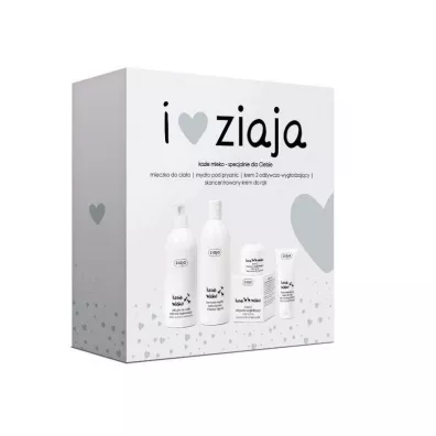 Ziaja Zestaw Kozie Mleko mleczko do cia�a + myd�o + krem 2 od�ywczo-wyg�adzaj�cy + skoncentrowany krem do r�k 400 ml + 500 ml + 50 ml + 50 ml