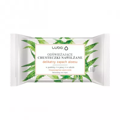 Luba Od�wie�aj�ce chusteczki nawil�ane Aloes 15 szt.
