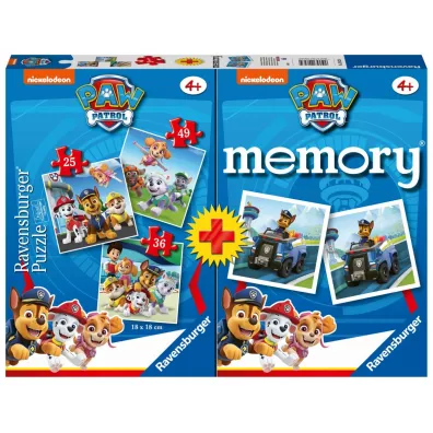 Puzzle 2D 3w1 + memory Psi Patrol Ravensburger
