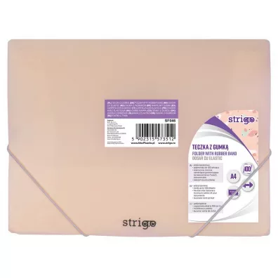 Strigo Teczka z gumk� A4 PP pastelowa morelowa