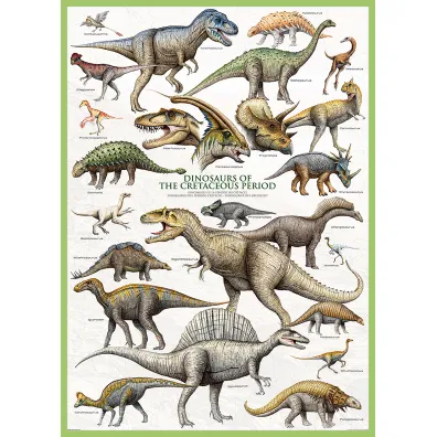 Puzzle 1000 el. Dinosaurs of Cretaceous Period Eurographics