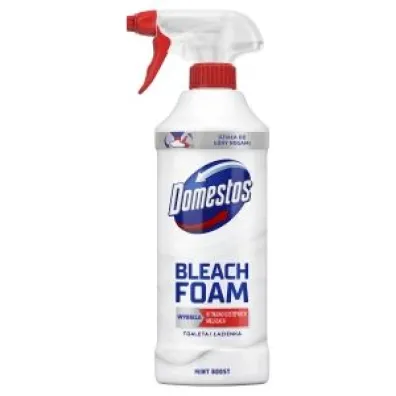 Domestos Mint Boost Czyszcz�ca piana z wybielaczem toaleta i �azienka 435 ml