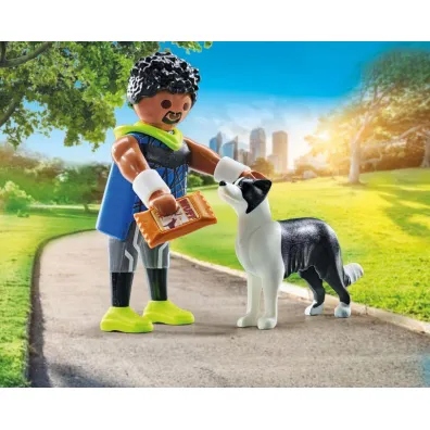 Playmobil My Life Biegacz z border collie 71740