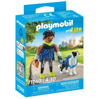 Playmobil My Life Biegacz z border collie 71740