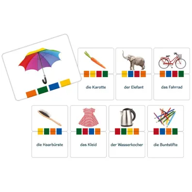 Gra Deutsche W rter - j�zykowe karty edukacyjne adamigo 8049