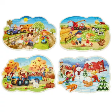 Puzzle 4w1 8+12+15+20 el. Cztery pory roku Castorland