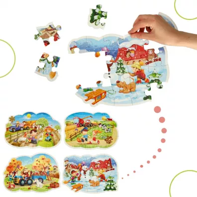 Puzzle 4w1 8+12+15+20 el. Cztery pory roku Castorland