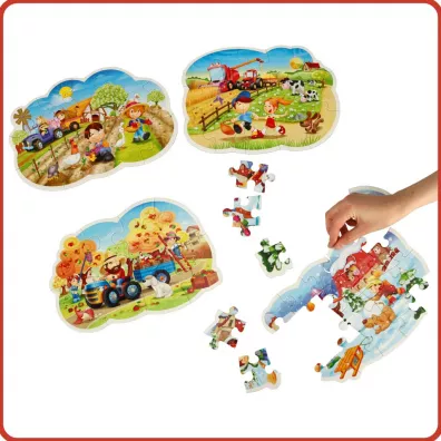 Puzzle 4w1 8+12+15+20 el. Cztery pory roku Castorland