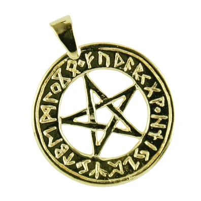 Sotis Pentagram runiczny Ag925 + Au 24kar, 5,1g