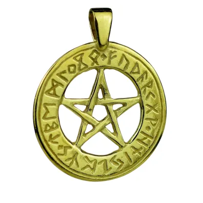 Sotis Pentagram runiczny Ag925 + Au 24kar, 5,1g