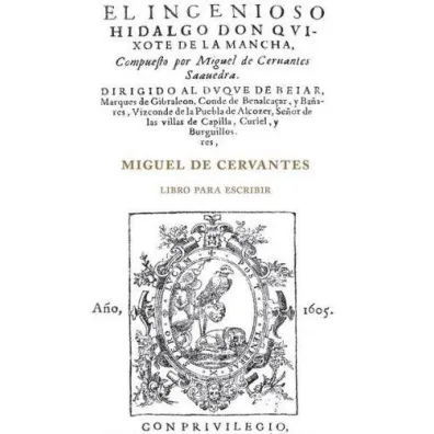 Miguel de Cervantes. Libro para escribir
