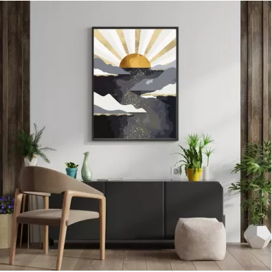 ArtiFly Malowanie po numerach - Z�ote promienie 40x50cm