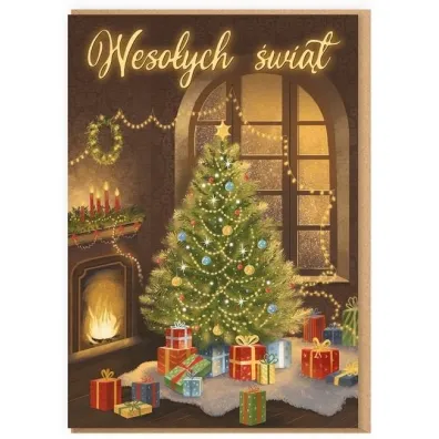 Nadwyraz.com Karnet Bo�e Narodzenie - Choinka/Weso�ych �wi�t
